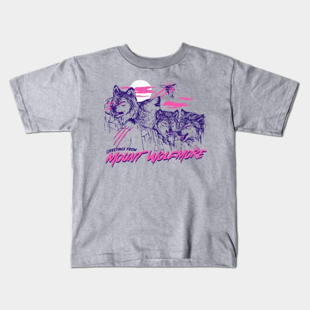 Mount Wolfmore Kids T-Shirt by Hillary White Rabbit